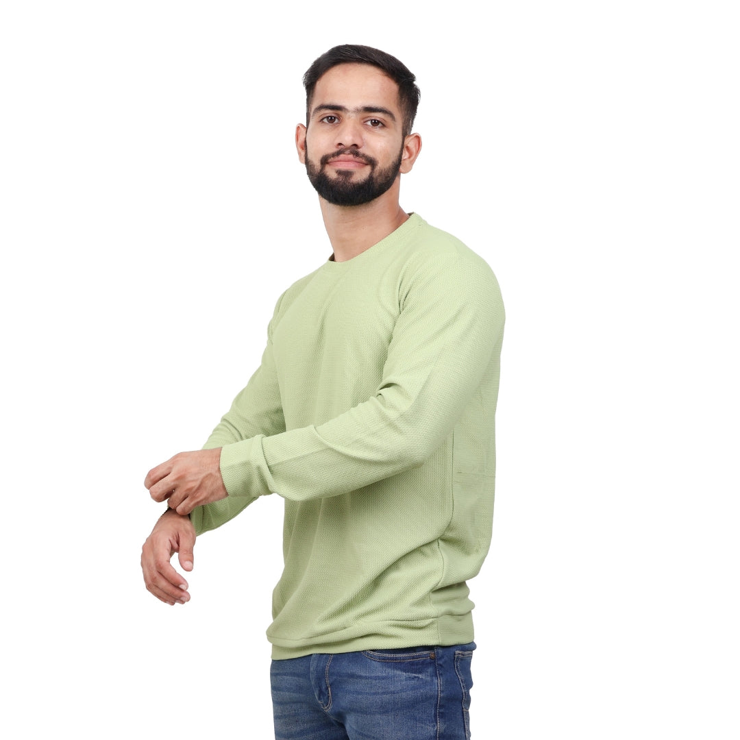 Textured Full Sleeves T-Shirt Pista