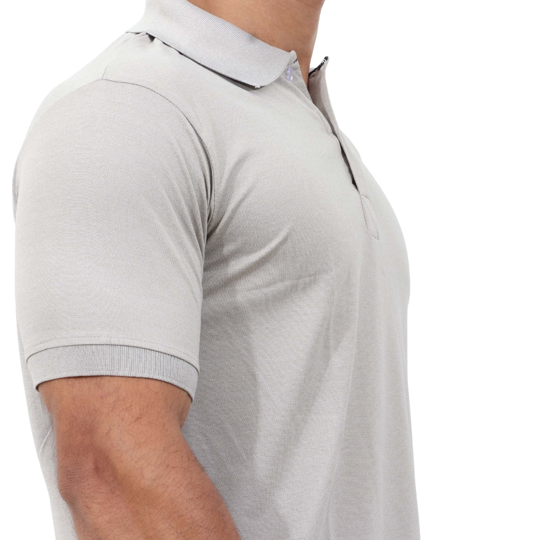 Men Polo T-Shirt Half Sleeves Grey