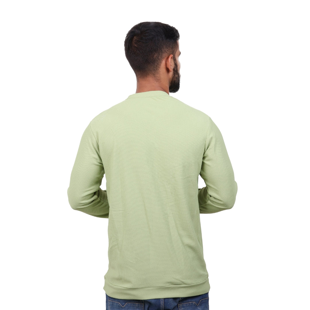 Textured Full Sleeves T-Shirt Pista