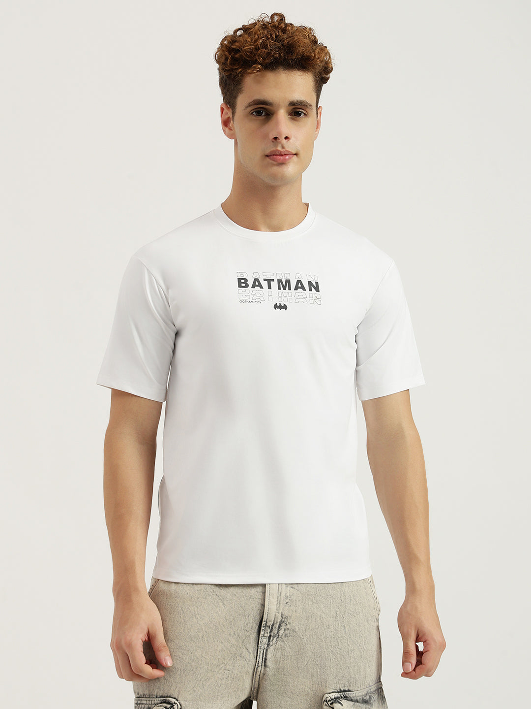 Batman Oversized T-shirt White 220 GSM | Cotton