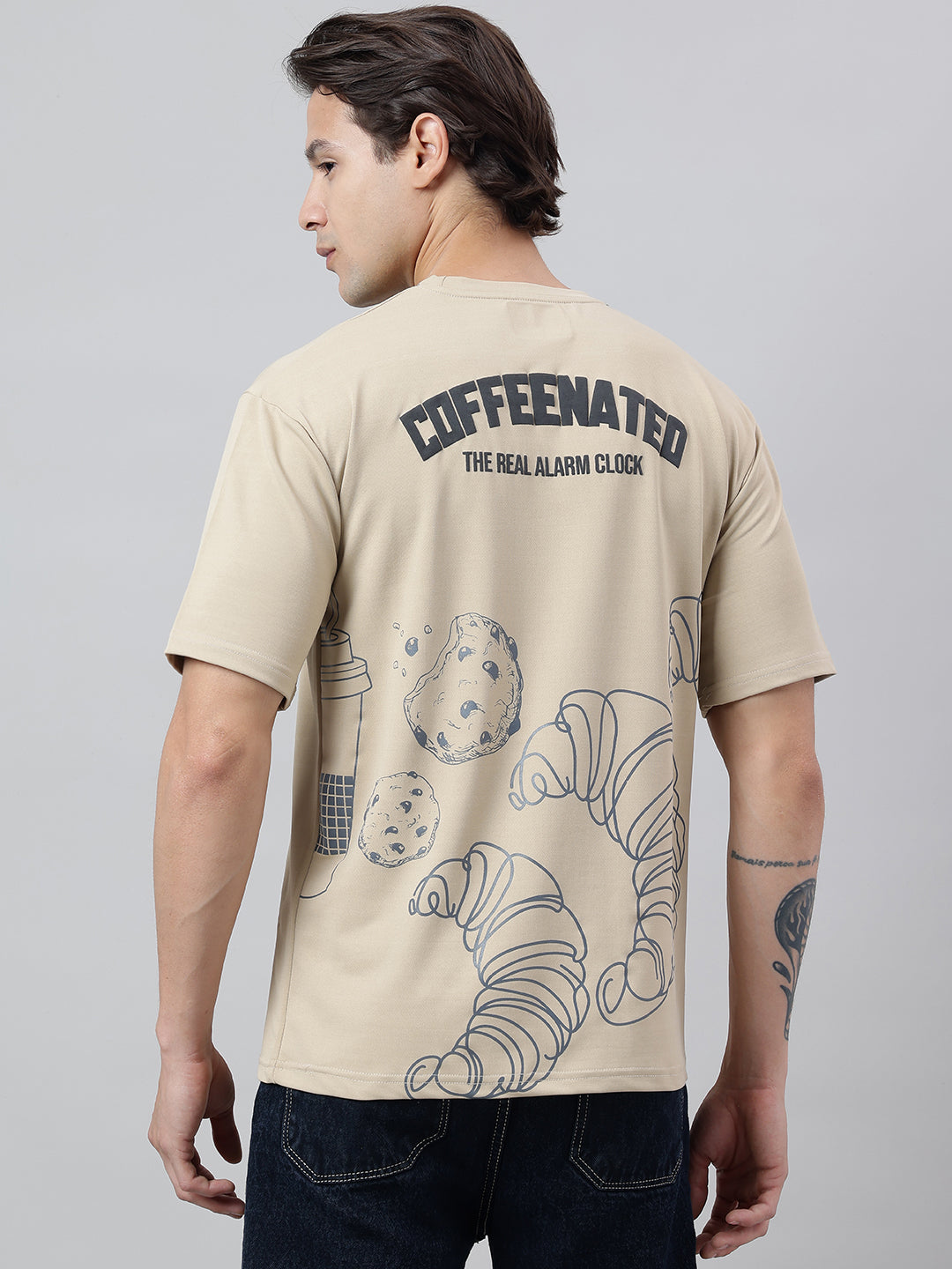 Coffeenated Premium Oversized Unisex T-shirt | 240 GSM Imported Looper | Brown