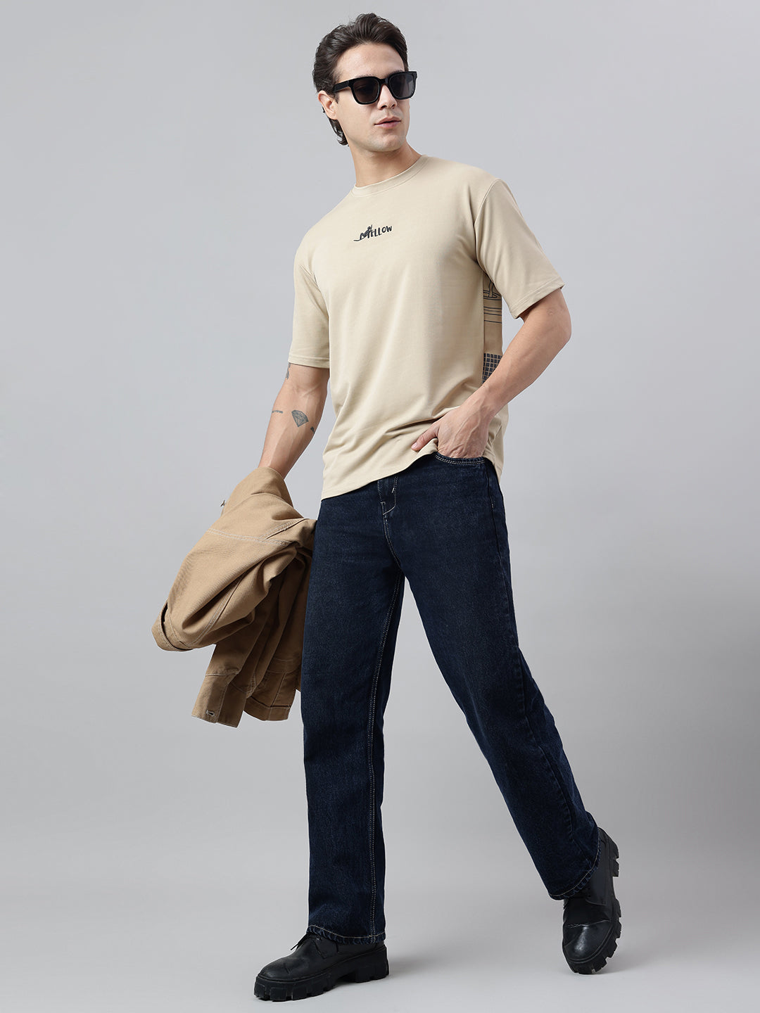 Coffeenated Premium Oversized Unisex T-shirt | 240 GSM Imported Looper | Brown