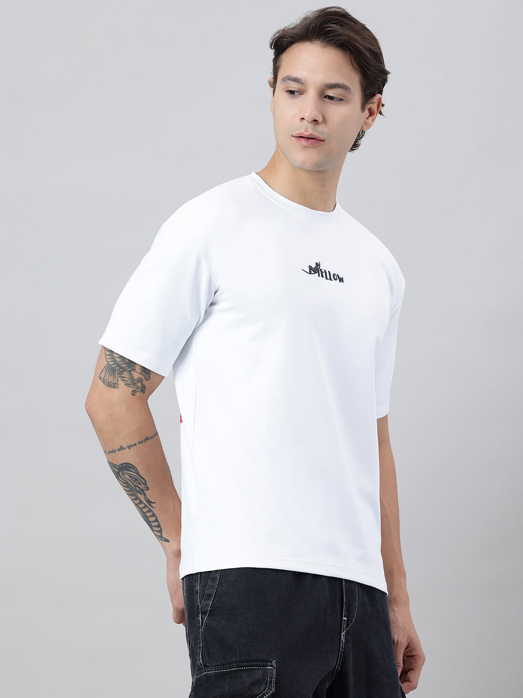 Drift E30 Premium Oversized Unisex T-shirt | 240 GSM Imported Looper | White