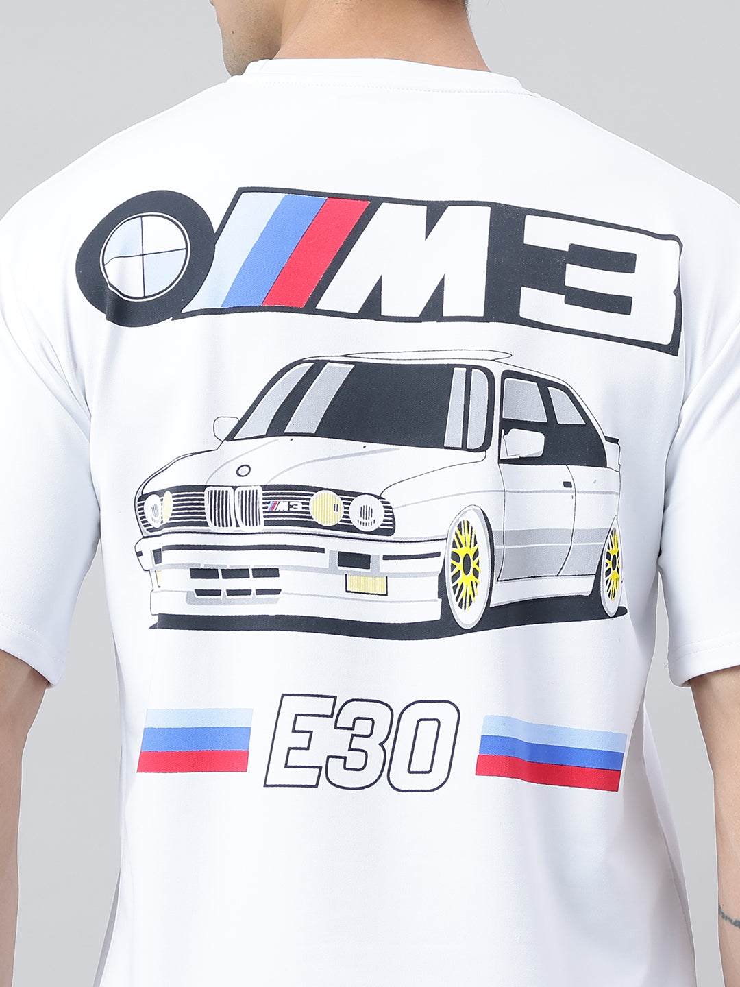 Drift E30 Premium Oversized Unisex T-shirt | 240 GSM Imported Looper | White