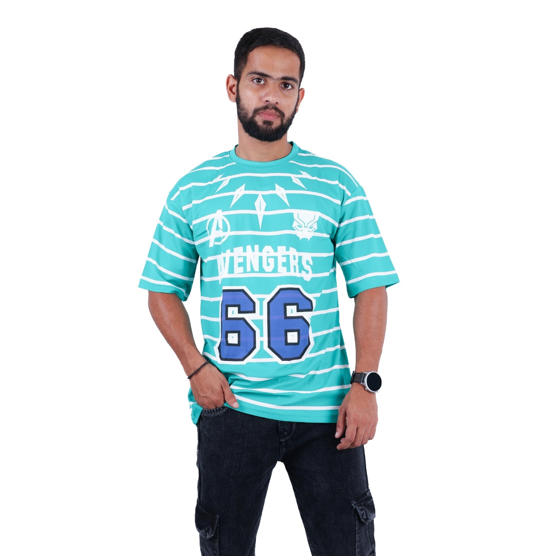 Mint Green Avengers Oversized T-shirt for Men