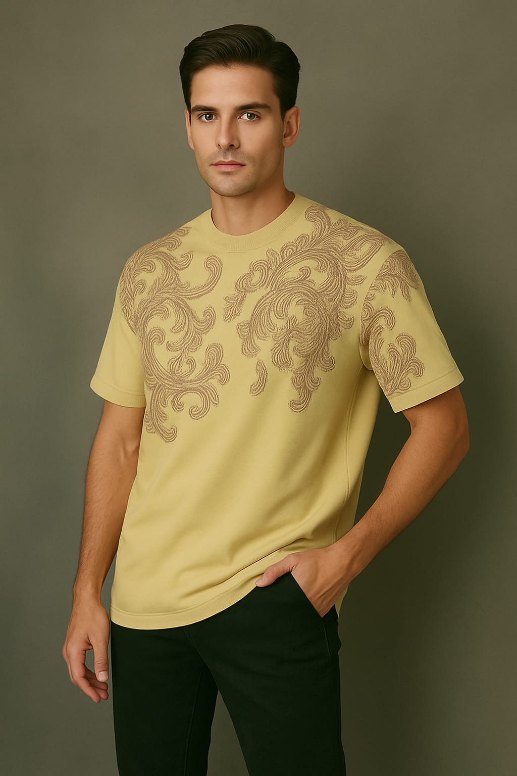 Premium Oversized Unisex T-shirt | 240 GSM French Terry | Cream