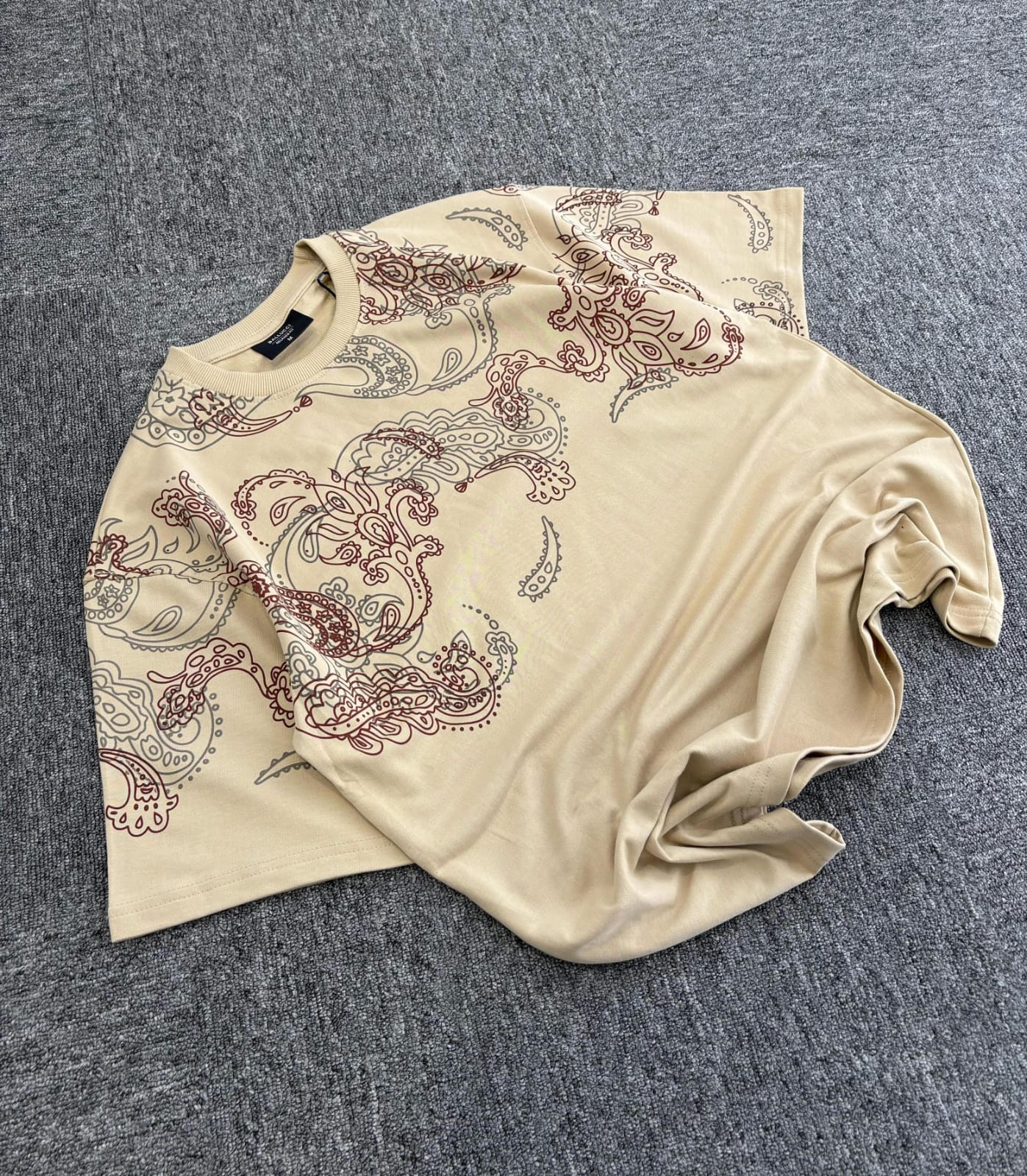 Premium Oversized Unisex T-shirt | 240 GSM French Terry | Cream