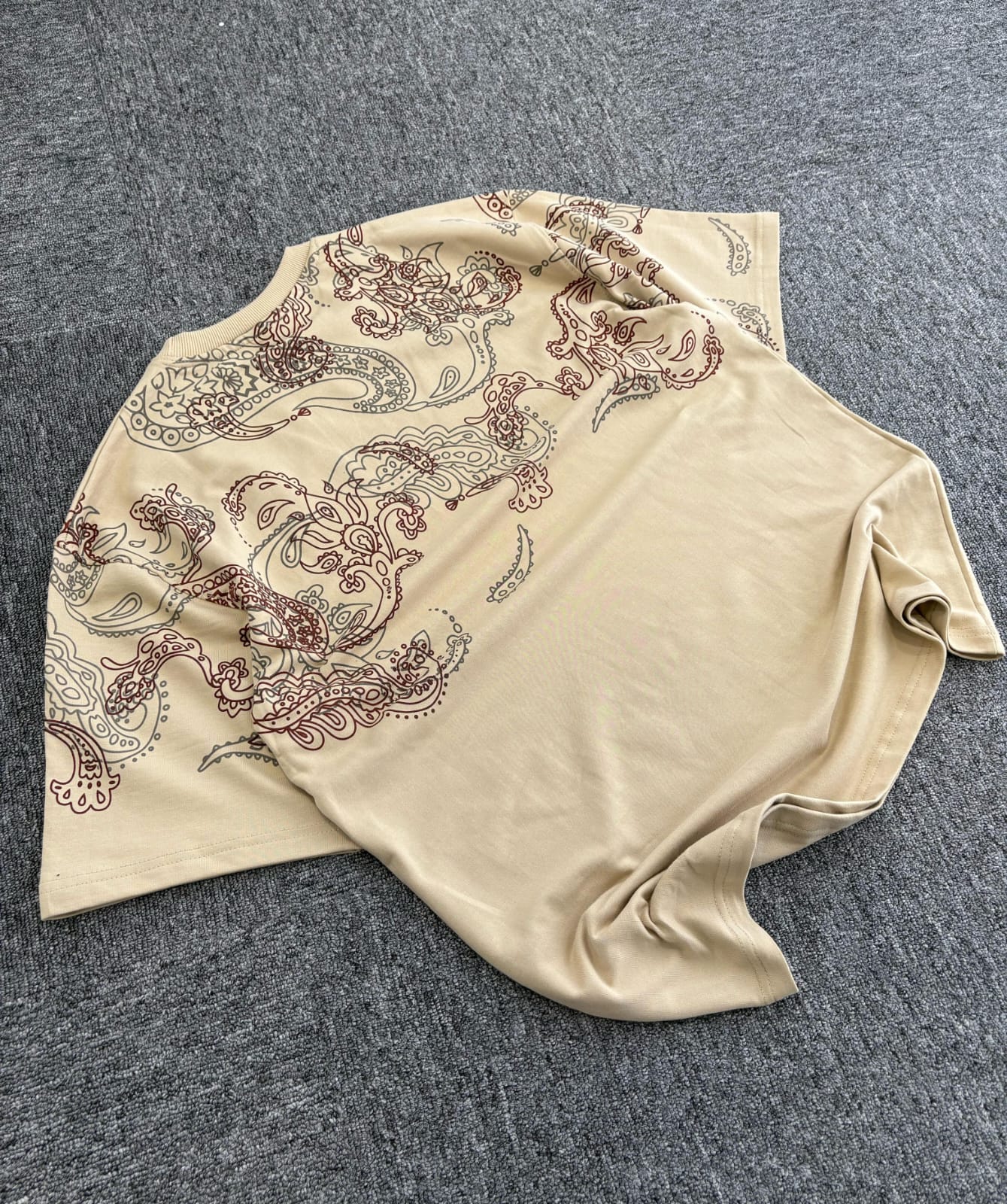 Premium Oversized Unisex T-shirt | 240 GSM French Terry | Cream