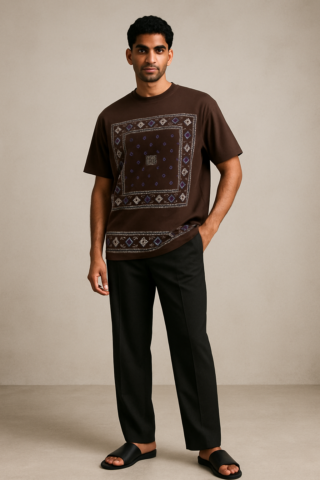 Premium Oversized Unisex T-shirt | 240 GSM French Terry | Black