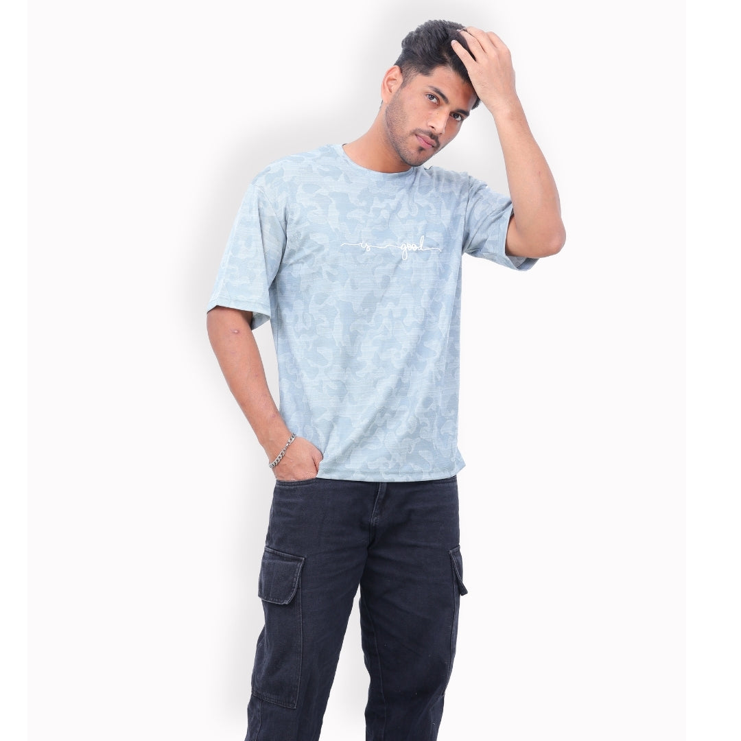 Life is Good Oversized T-shirt for Men Green