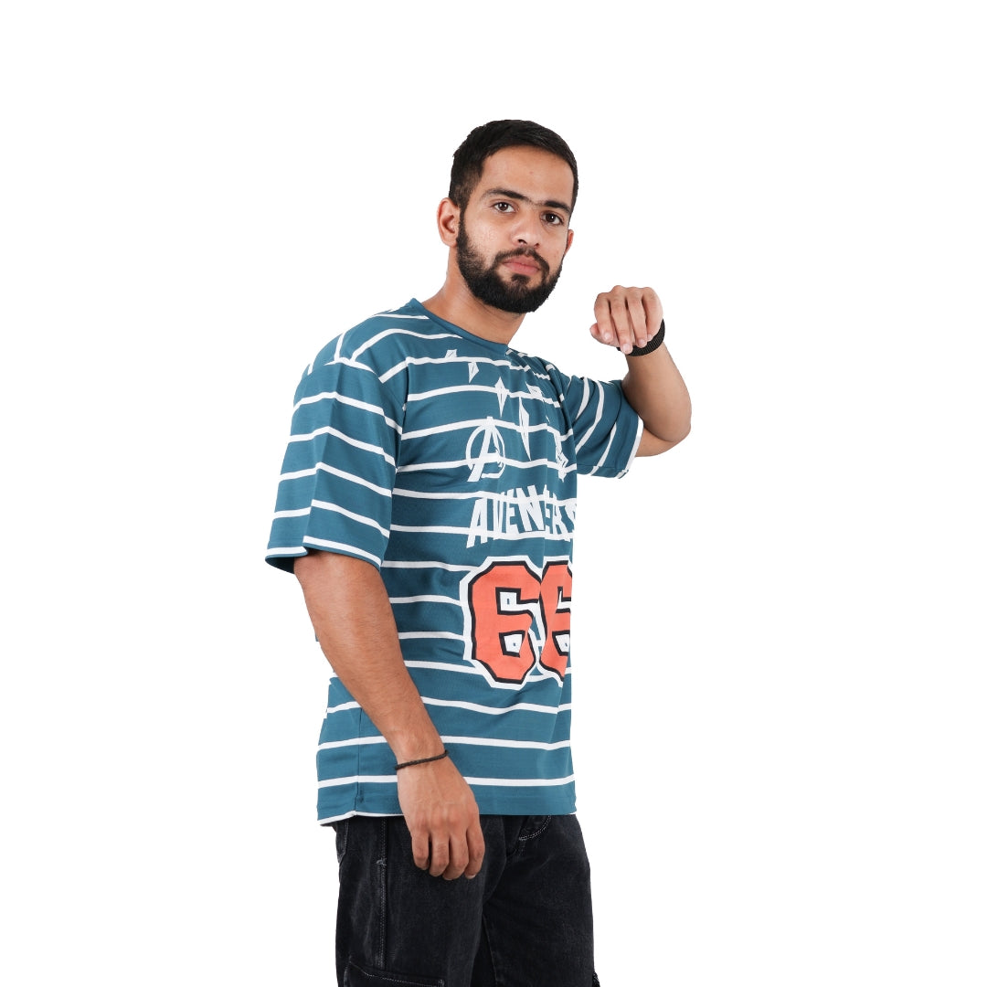 Blue Avengers Oversized T-shirt for Men