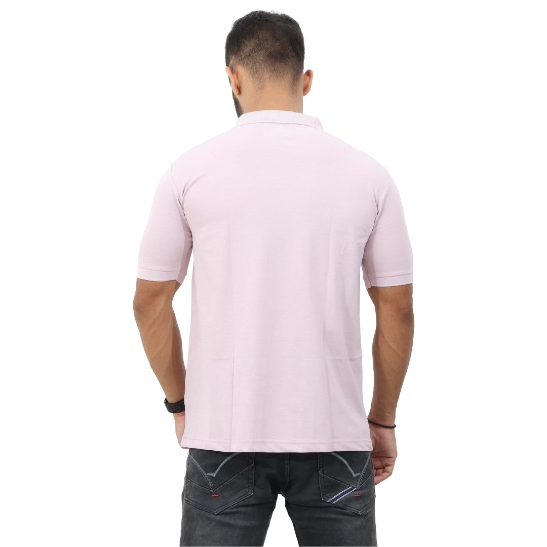 Men Polo T-Shirt Half Sleeves Lavendar
