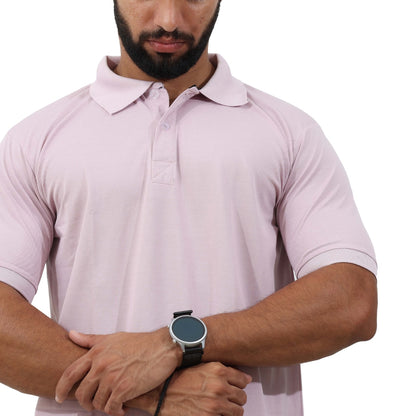Men Polo T-Shirt Half Sleeves Lavendar