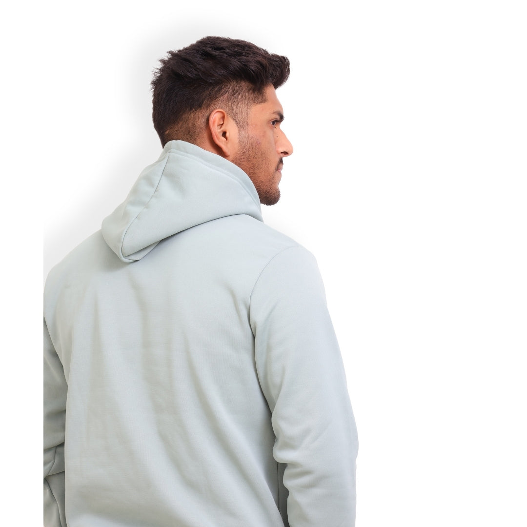 Men Solid Regular Fit Hoodie Green