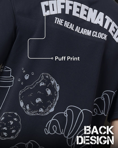 Coffeenated Premium Oversized Unisex T-shirt | 240 GSM Imported Looper | Black