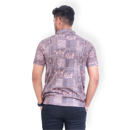 Printed 3 Button Polo T-shirt for Men