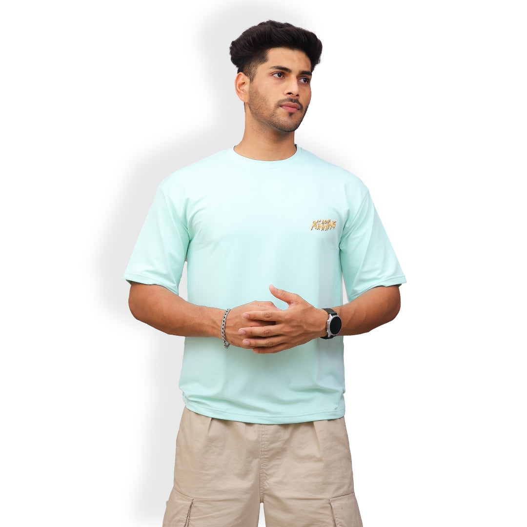 Front & Back print Oversized T-shirt Green