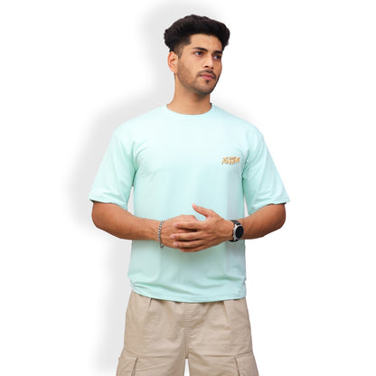 Front & Back print Oversized T-shirt Green