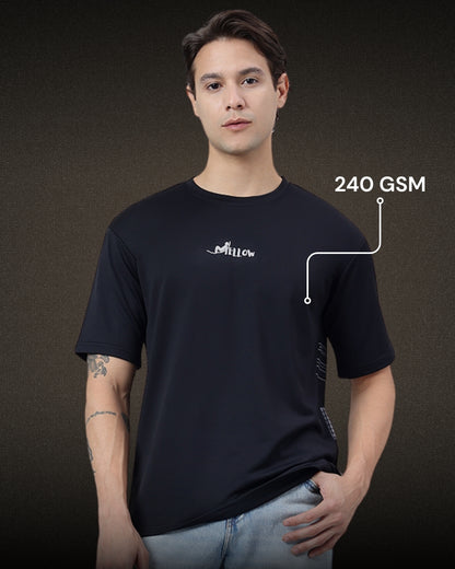 Coffeenated Premium Oversized Unisex T-shirt | 240 GSM Imported Looper | Black
