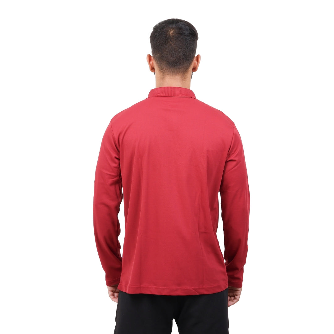 Men Polo T-Shirt Full Sleeves Red