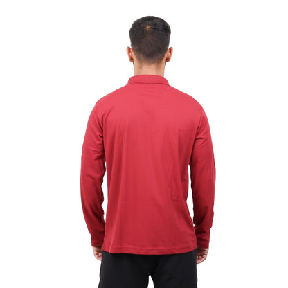 Men Polo T-Shirt Full Sleeves Red