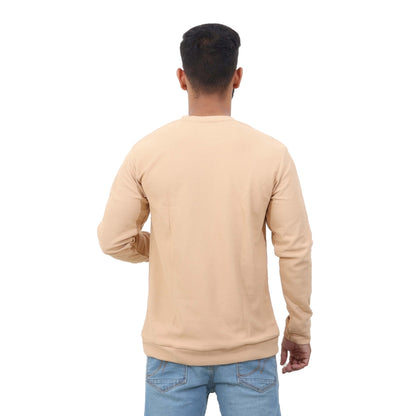 Textured Full Sleeves T-Shirt Cream