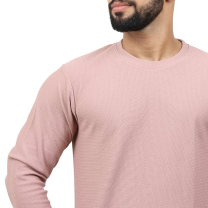 Textured Full Sleeves T-Shirt Lavendar