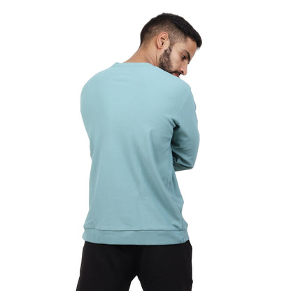 Textured Full Sleeves T-Shirt Sky