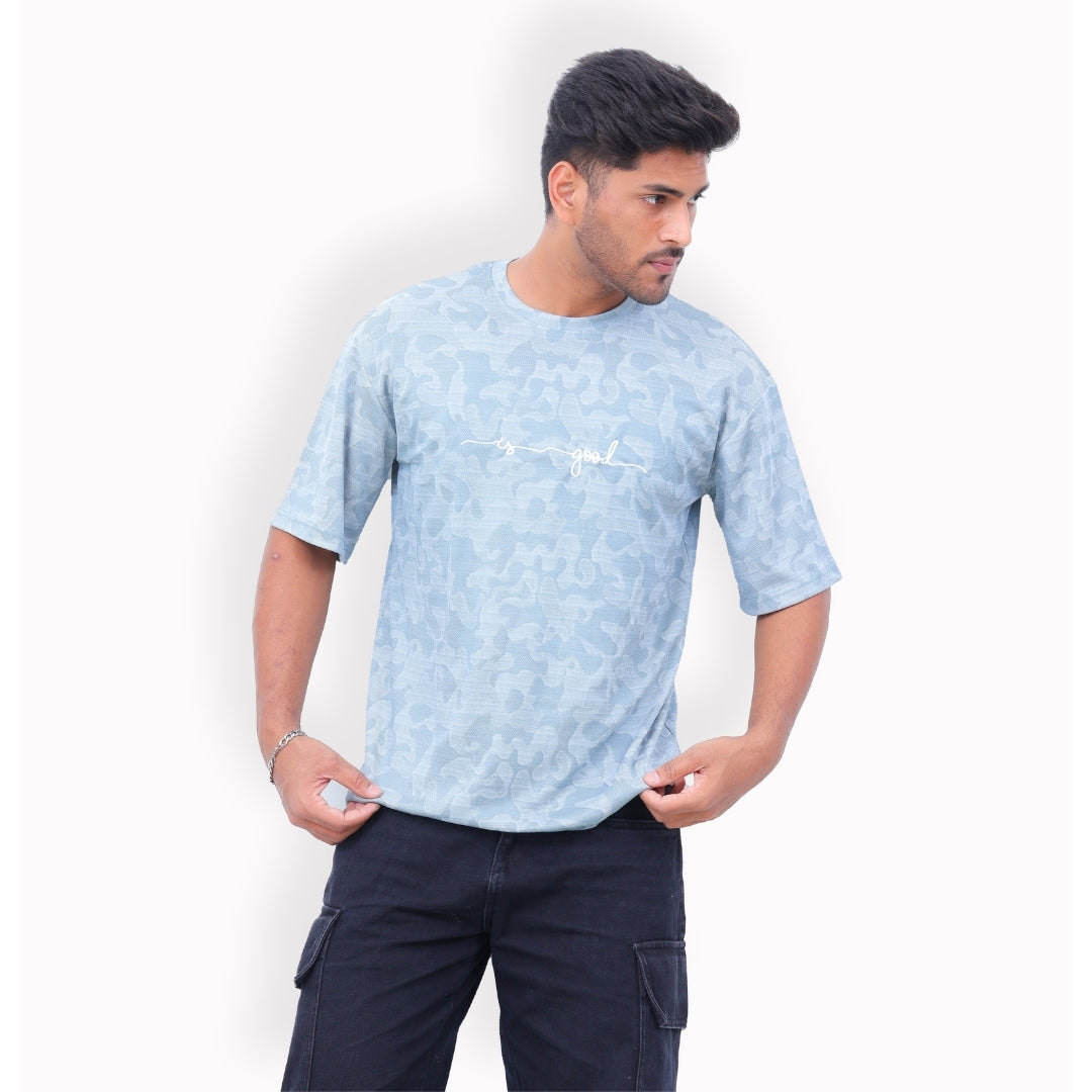 Life is Good Oversized T-shirt for Men Green