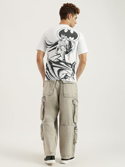 Batman Oversized T-shirt White 220 GSM | Cotton