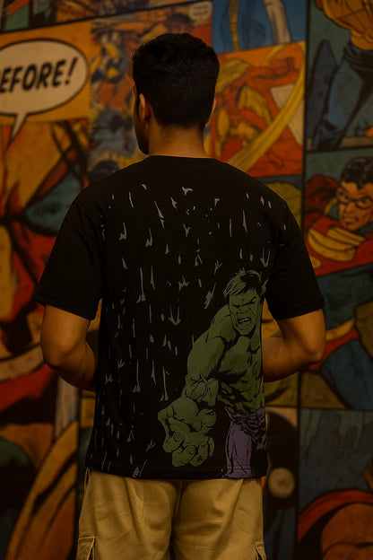 Hulk Oversized T-shirt Black | 220 GSM | Cotton