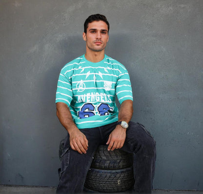 Mint Green Avengers Oversized T-shirt for Men
