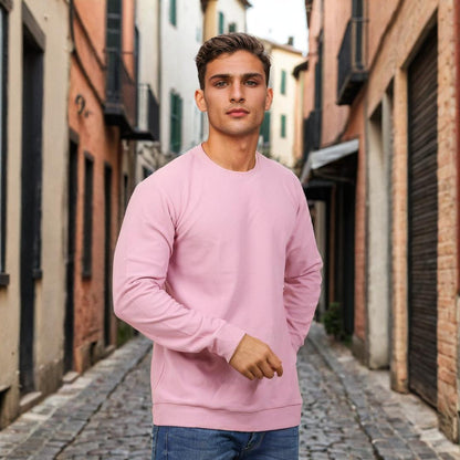 Textured Full Sleeves T-Shirt Pink
