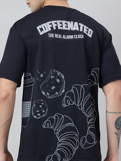Coffeenated Premium Oversized Unisex T-shirt | 240 GSM Imported Looper | Black