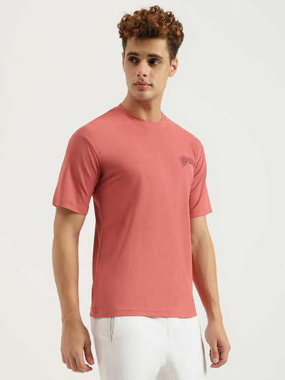 Pizza Invasion Back Print Oversized T-shirt Pink