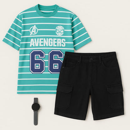 Mint Green Avengers Oversized T-shirt for Men